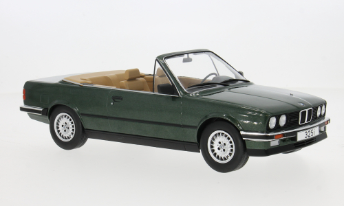 BMW 325i (E30) Cabriolet 1985 Donkergroen - 1:18  BMW 325i (E30) Cabriolet 1985 Donkergroen - 1:18
